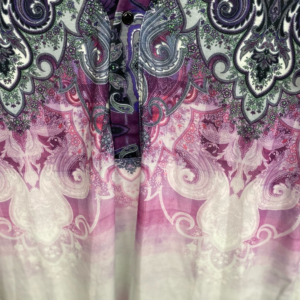 New Purple and Blue Graphic Polo T-Shirt - Picture 5 of 12